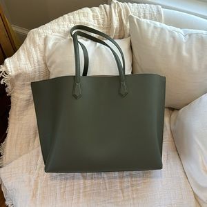 Quince Italian Leather Triple Compartment Shopper Tote